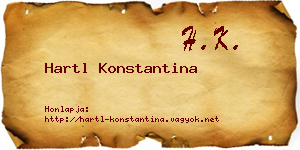 Hartl Konstantina névjegykártya